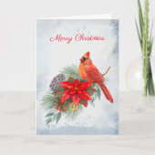 Kardinal Red Poinsettia Grüne Weihnachten (Vorderseite)