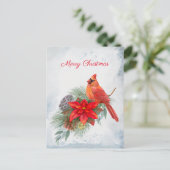 Kardinal Red Poinsettia Grüne Weihnachten (Stehend Vorderseite)