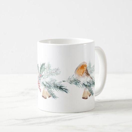 Kardinal Red Robin Pine Red Berry Tasse (VorderseiteRechts)