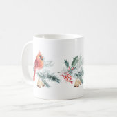 Kardinal Red Robin Pine Red Berry Tasse (Vorderseite Links)