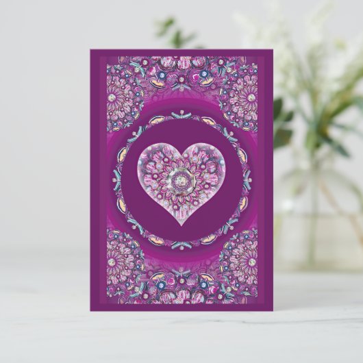 Kardinal Red Rosace Begleitkarte (Stehend Vorderseite)