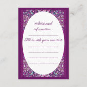 Kardinal Red Rosace Begleitkarte (Rückseite)