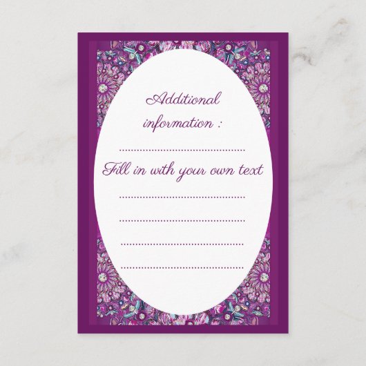 Kardinal Red Rosace Begleitkarte (Rückseite)