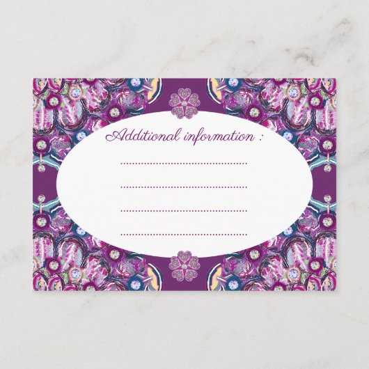 Kardinal Red Rosace Begleitkarte (Rückseite)