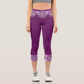 Kardinal Red Rosace Capri Leggings (Vorderseite)