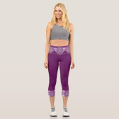 Kardinal Red Rosace Capri Leggings (Vorderseite)