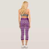 Kardinal Red Rosace Capri Leggings (Rückseite)