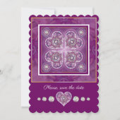 Kardinal Red Rosace Einladung (Vorderseite)