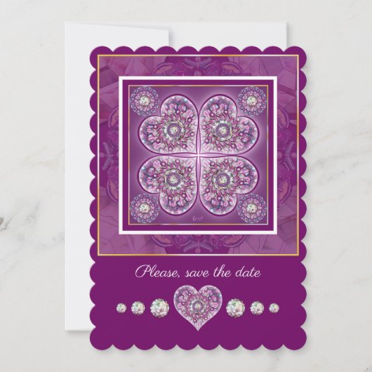 Kardinal Red Rosace Einladung (Vorderseite)