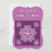 Kardinal Red Rosace Einladung (Vorderseite)