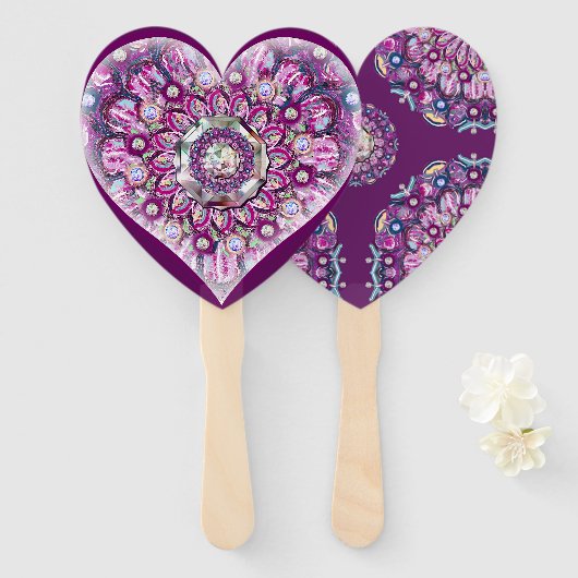 Kardinal Red Rosace Fächer (Vorne und Hinten)