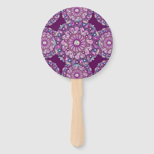 Kardinal Red Rosace Fächer (Rückseite)