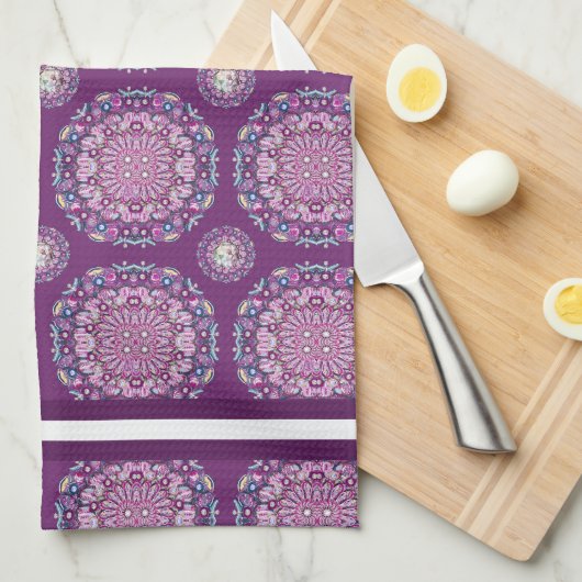 Kardinal Red Rosace Geschirrtuch (Viertel Falte)