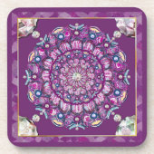 Kardinal Red Rosace Getränkeuntersetzer (Vorderseite)