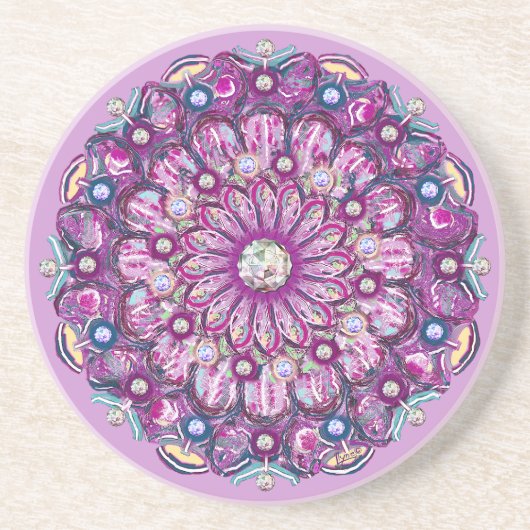 Kardinal Red Rosace Getränkeuntersetzer (Vorne)