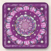 Kardinal Red Rosace Getränkeuntersetzer (Vorderseite)