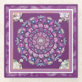 Kardinal Red Rosace Glasuntersetzer (Vorderseite)