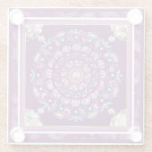 Kardinal Red Rosace Glasuntersetzer (Rückseite)