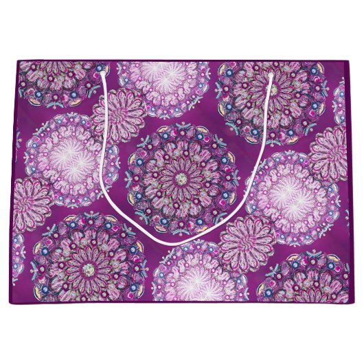 Kardinal Red Rosace Große Geschenktüte (Vorderseite)