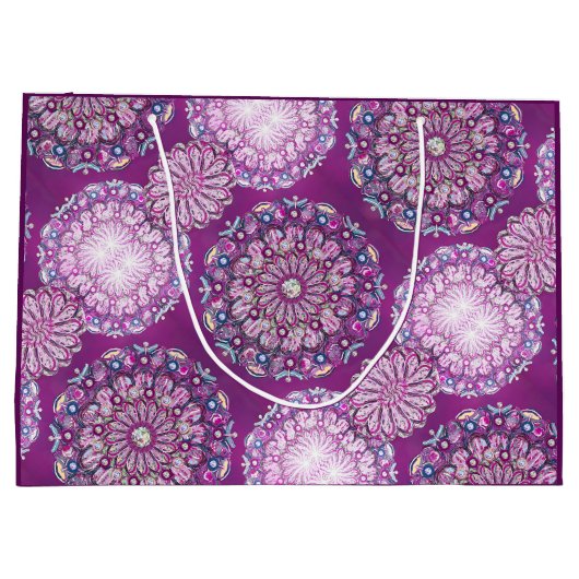 Kardinal Red Rosace Große Geschenktüte (Rückseite)