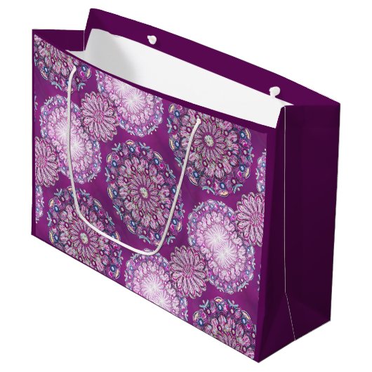 Kardinal Red Rosace Große Geschenktüte (Vorderseite Schrägansicht)