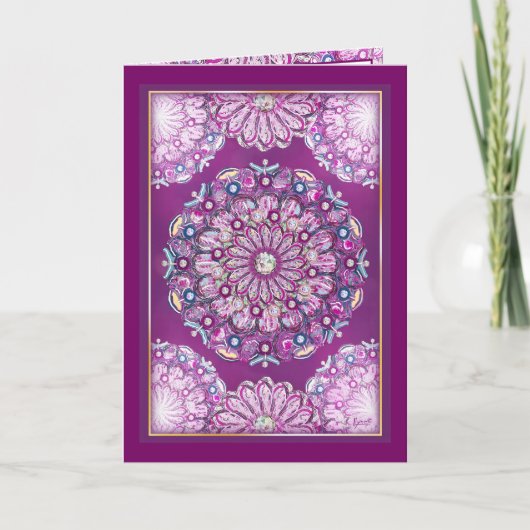 Kardinal Red Rosace Karte (Vorderseite)