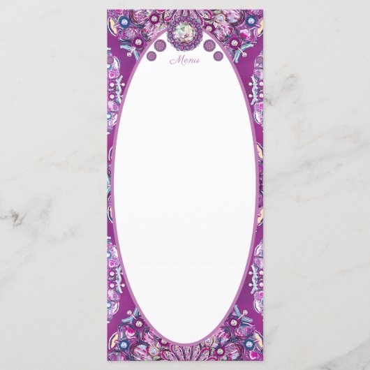 Kardinal Red Rosace Menükarte (Vorderseite)