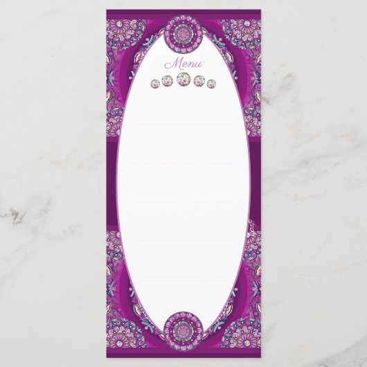 Kardinal Red Rosace Menükarte (Vorderseite)