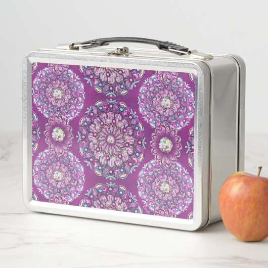 Kardinal Red Rosace Metall Brotdose (Beispiel)