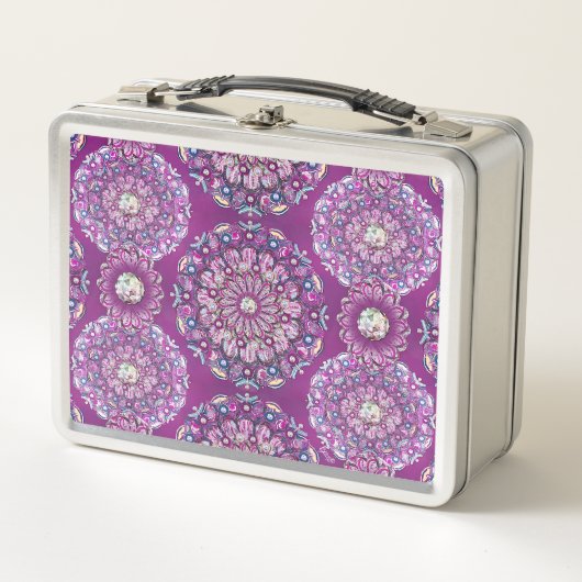 Kardinal Red Rosace Metall Brotdose (Vorderseite)