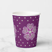 Kardinal Red Rosace Pappbecher (Rückseite)