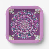 Kardinal Red Rosace Pappteller (Vorderseite)