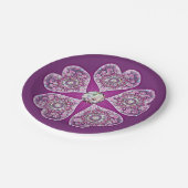 Kardinal Red Rosace Pappteller (Schrägansicht)