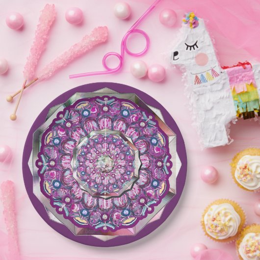 Kardinal Red Rosace Pappteller (Party)