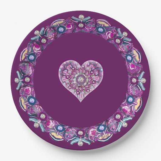 Kardinal Red Rosace Pappteller (Vorderseite)