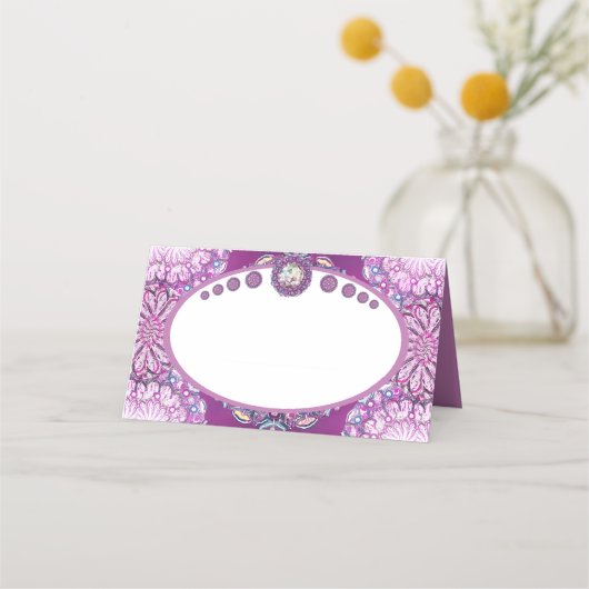 Kardinal Red Rosace Platzkarte (Vorderseite)