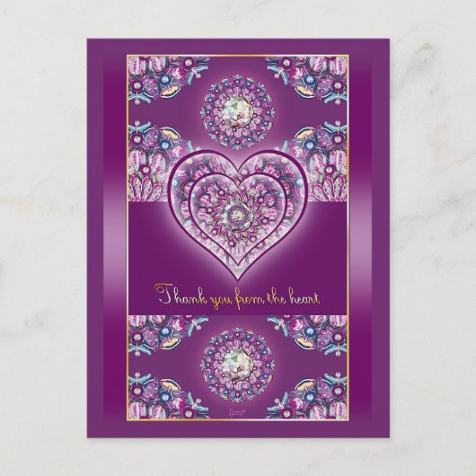 Kardinal Red Rosace Postkarte (Vorderseite)