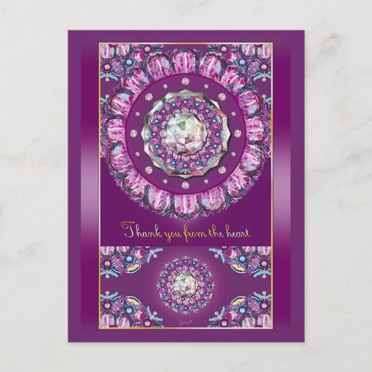 Kardinal Red Rosace Postkarte (Vorderseite)