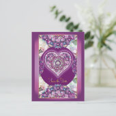 Kardinal Red Rosace Postkarte (Stehend Vorderseite)