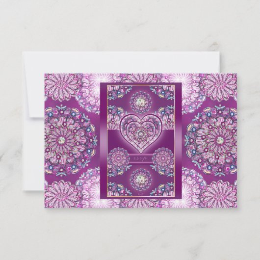 Kardinal Red Rosace RSVP Karte (Vorderseite)