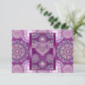 Kardinal Red Rosace RSVP Karte (Stehend Vorderseite)