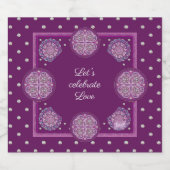 Kardinal Red Rosace Schaumweinetikett (Einzelnes Label)