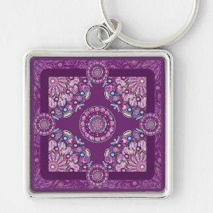 Kardinal Red Rosace Schlüsselanhänger