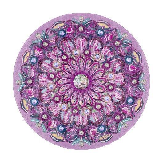 Kardinal Red Rosace Schneidebrett (Vorderseite)