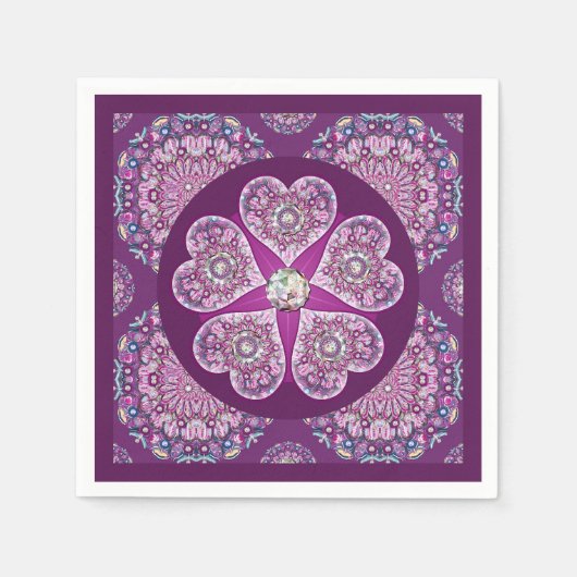 Kardinal Red Rosace Serviette (Vorderseite)