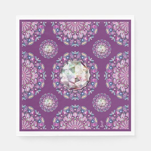 Kardinal Red Rosace Serviette (Vorderseite)