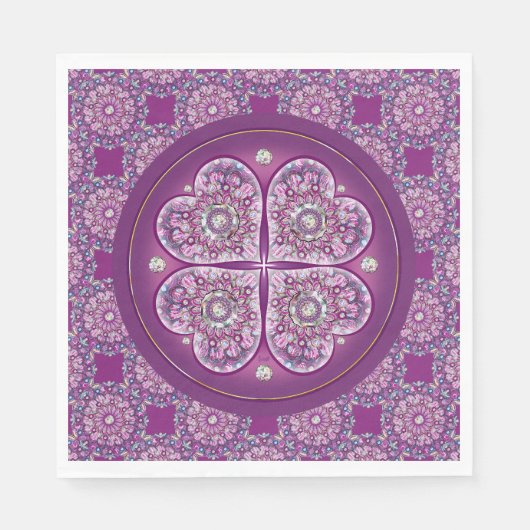 Kardinal Red Rosace Serviette (Vorderseite)