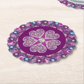 Kardinal Red Rosace Untersetzer (angewinkelt)