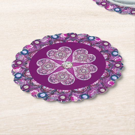 Kardinal Red Rosace Untersetzer (angewinkelt)