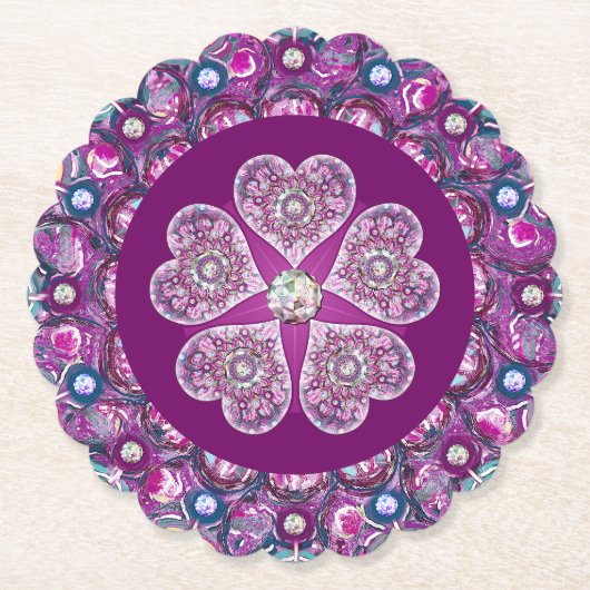 Kardinal Red Rosace Untersetzer (Vorderseite)